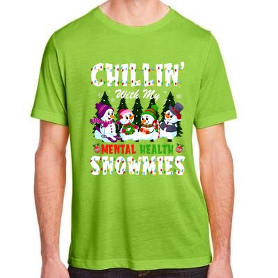 Chillin With My Tal Health Snowmies Xmas Nurse Gift Adult ChromaSoft Performance T-Shirt