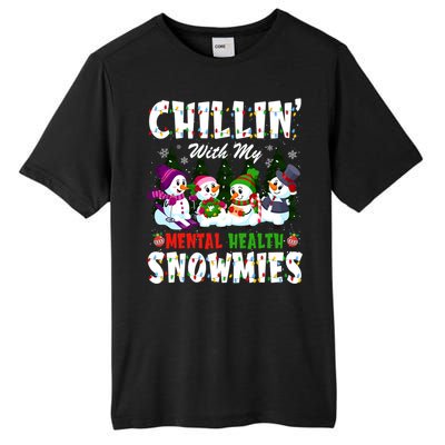 Chillin With My Tal Health Snowmies Xmas Nurse Gift Tall Fusion ChromaSoft Performance T-Shirt