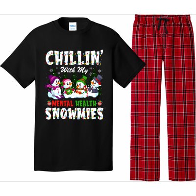 Chillin With My Tal Health Snowmies Xmas Nurse Gift Pajama Set