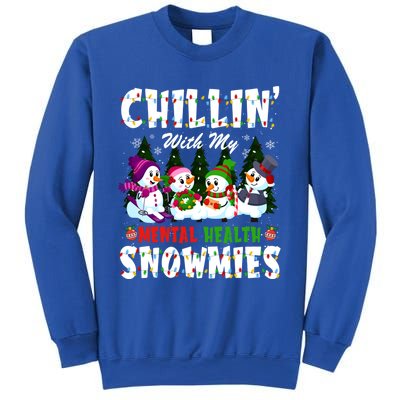 Chillin With My Tal Health Snowmies Xmas Nurse Gift Sweatshirt