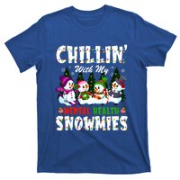 Chillin With My Tal Health Snowmies Xmas Nurse Gift T-Shirt