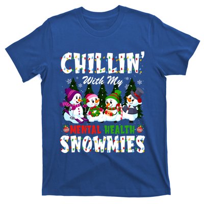 Chillin With My Tal Health Snowmies Xmas Nurse Gift T-Shirt