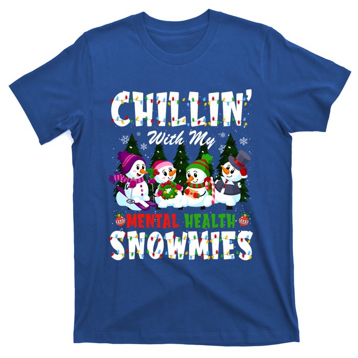 Chillin With My Tal Health Snowmies Xmas Nurse Gift T-Shirt