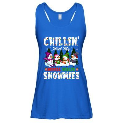 Chillin With My Tal Health Snowmies Xmas Nurse Gift Ladies Essential Flowy Tank