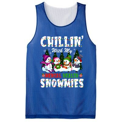 Chillin With My Tal Health Snowmies Xmas Nurse Gift Mesh Reversible Basketball Jersey Tank