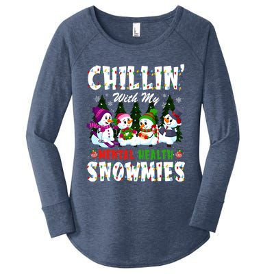 Chillin With My Tal Health Snowmies Xmas Nurse Gift Women's Perfect Tri Tunic Long Sleeve Shirt