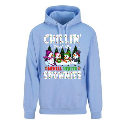 Chillin With My Tal Health Snowmies Xmas Nurse Gift Unisex Surf Hoodie