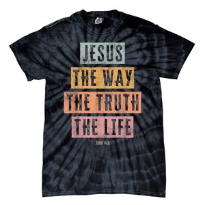 Christian Women Men Jesus The Way Truth Life Tie-Dye T-Shirt