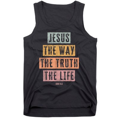 Christian Women Men Jesus The Way Truth Life Tank Top