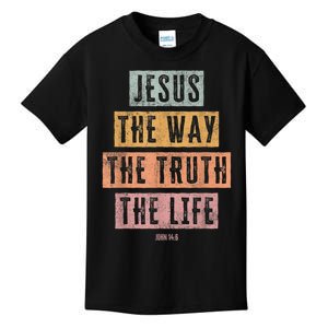 Christian Women Men Jesus The Way Truth Life Kids T-Shirt