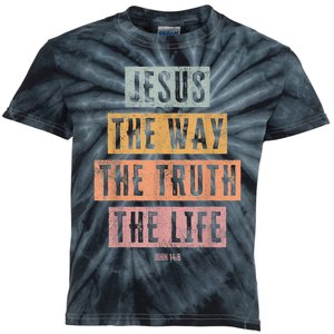 Christian Women Men Jesus The Way Truth Life Kids Tie-Dye T-Shirt