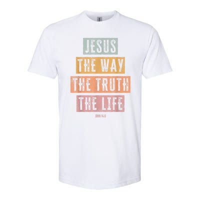 Christian Women Men Jesus The Way Truth Life Softstyle® CVC T-Shirt