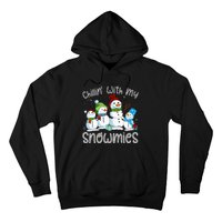 Chillin With My Snowmies Ugly Snowman Christmas Hoodie