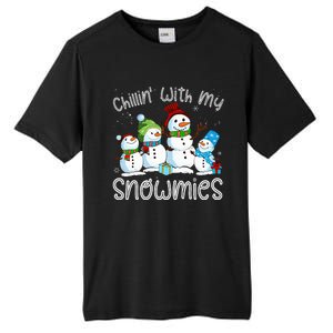 Chillin With My Snowmies Ugly Snowman Christmas Tall Fusion ChromaSoft Performance T-Shirt