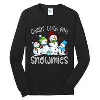 Chillin With My Snowmies Ugly Snowman Christmas Tall Long Sleeve T-Shirt