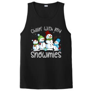 Chillin With My Snowmies Ugly Snowman Christmas PosiCharge Competitor Tank