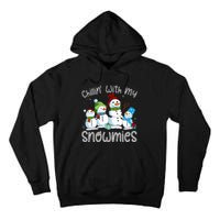 Chillin With My Snowmies Ugly Snowman Christmas Tall Hoodie