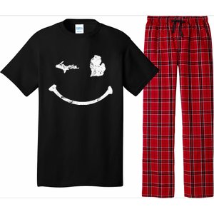 Cute Winking Michigan Mi Native Michigander Gift Pajama Set