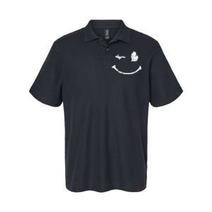 Cute Winking Michigan Mi Native Michigander Gift Softstyle Adult Sport Polo