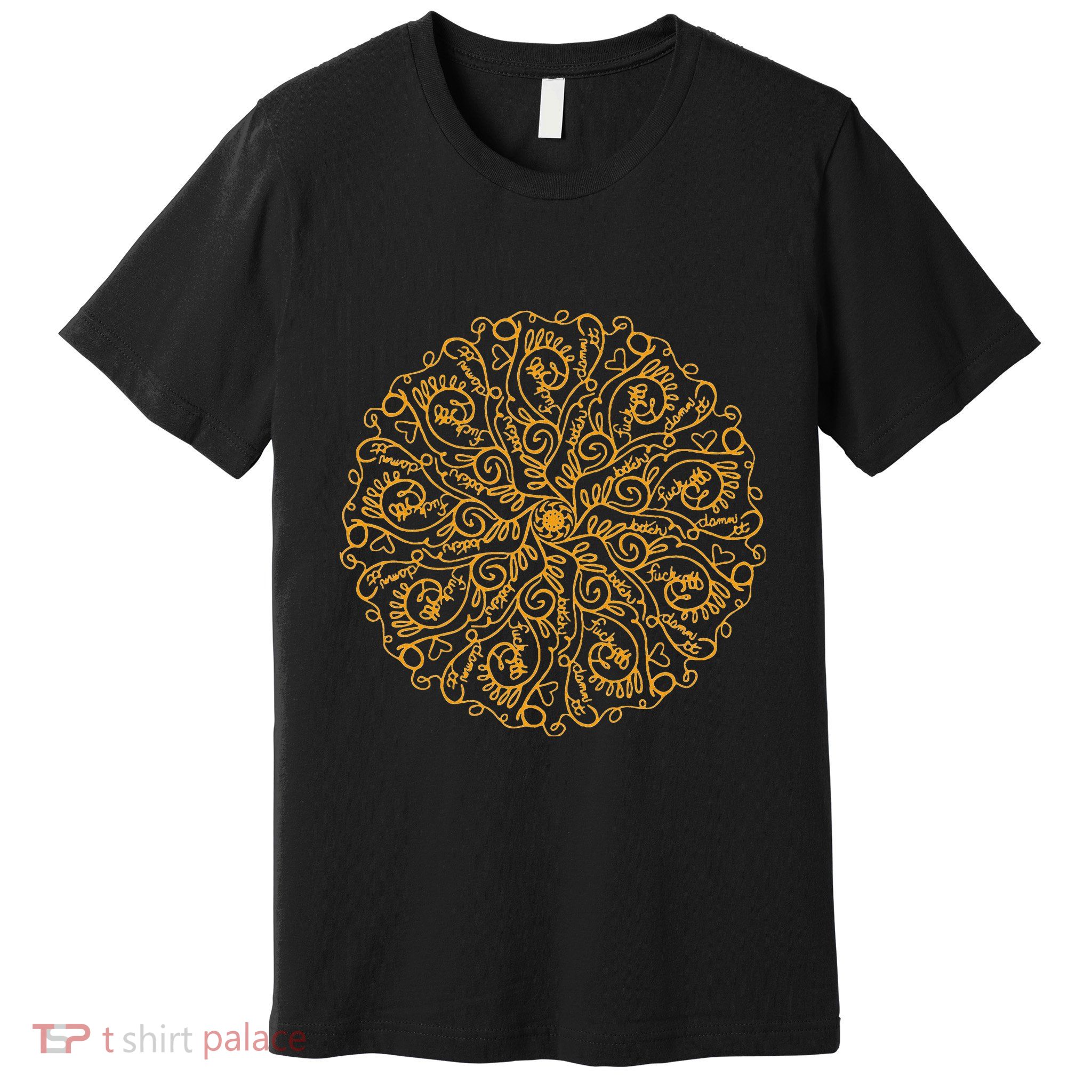 Curse Word Mandala Graphic Premium T-Shirt
