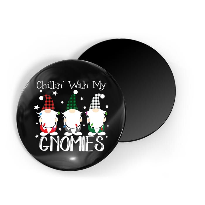 Chillin With My Gnomies Christmas Pamajas Family Funny Xmas Magnet