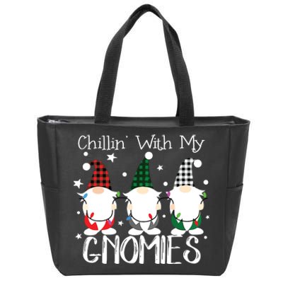 Chillin With My Gnomies Christmas Pamajas Family Funny Xmas Zip Tote Bag