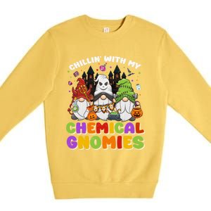 Chillin With My Chemical Gnomies Halloween Gnome Gift Premium Crewneck Sweatshirt