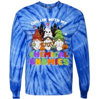 Chillin With My Chemical Gnomies Halloween Gnome Gift Tie-Dye Long Sleeve Shirt