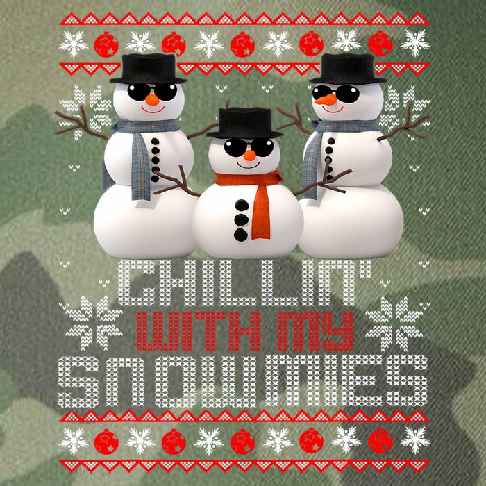 Chillin With My Snowmies Ugly Christmas Xmas Snowman Legacy Tie Dye Trucker Hat