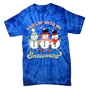 Chillin With My Snowmies Family Christmas Pajama Gift Tie-Dye T-Shirt