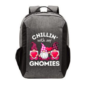 Chillin With My Gnomies Valentines Day Gnomes Leopard Plaid Gift Vector Backpack