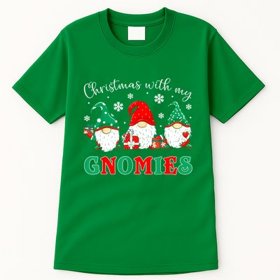 Christmas With My Gnomies Buffalo Plaid Xmas Family Matching Gift Tall T-Shirt