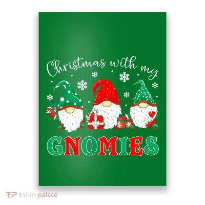 Christmas With My Gnomies Buffalo Plaid Xmas Family Matching Gift Poster