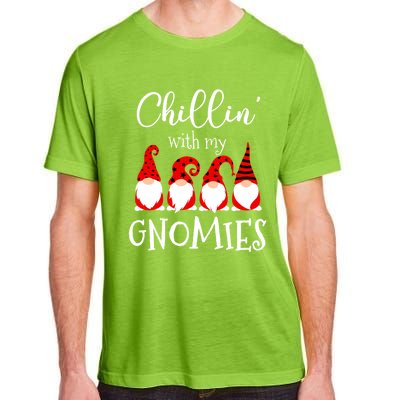 Chillin With My Gnomies Christmas Gnome Holiday Costume Funny Gift Adult ChromaSoft Performance T-Shirt