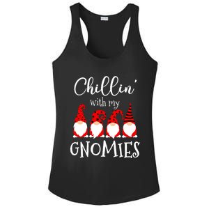 Chillin With My Gnomies Christmas Gnome Holiday Costume Funny Gift Ladies PosiCharge Competitor Racerback Tank