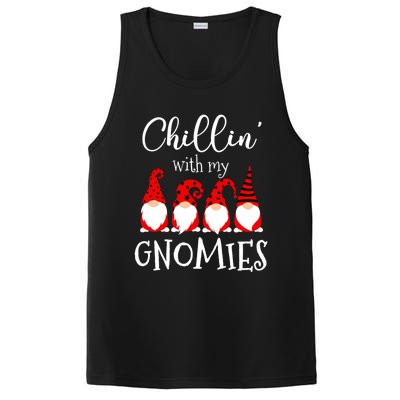 Chillin With My Gnomies Christmas Gnome Holiday Costume Funny Gift PosiCharge Competitor Tank