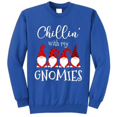 Chillin With My Gnomies Christmas Gnome Holiday Costume Funny Gift Sweatshirt