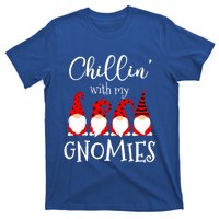 Chillin With My Gnomies Christmas Gnome Holiday Costume Funny Gift T-Shirt