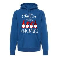 Chillin With My Gnomies Christmas Gnome Holiday Costume Funny Gift Premium Hoodie