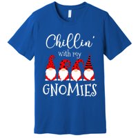 Chillin With My Gnomies Christmas Gnome Holiday Costume Funny Gift Premium T-Shirt