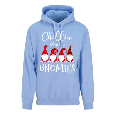 Chillin With My Gnomies Christmas Gnome Holiday Costume Funny Gift Unisex Surf Hoodie