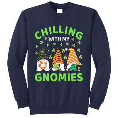 Chilling With My Gnomies St Patricks Day Gnome Shamrock Sweatshirt