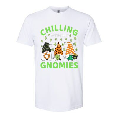 Chilling With My Gnomies St Patricks Day Gnome Shamrock Softstyle CVC T-Shirt