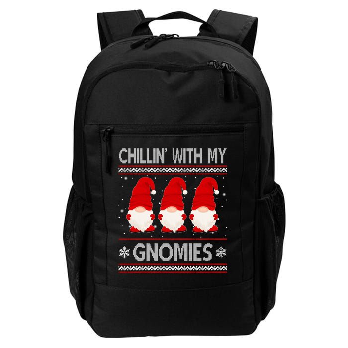 Chillin With My Gnomies Ugly Christmas Backpack