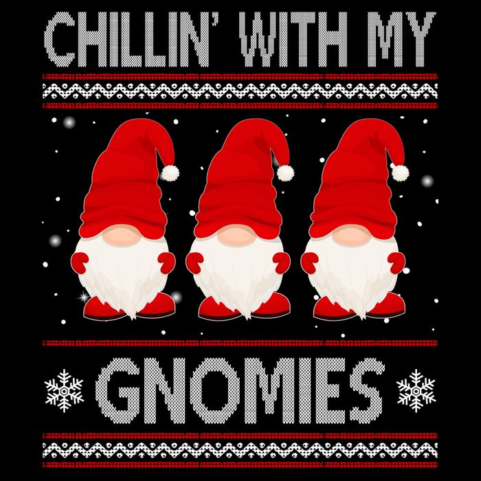 Chillin With My Gnomies Ugly Christmas Magnet
