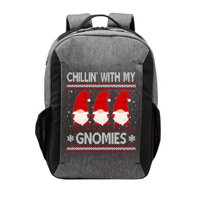 Chillin With My Gnomies Ugly Christmas Vector Backpack
