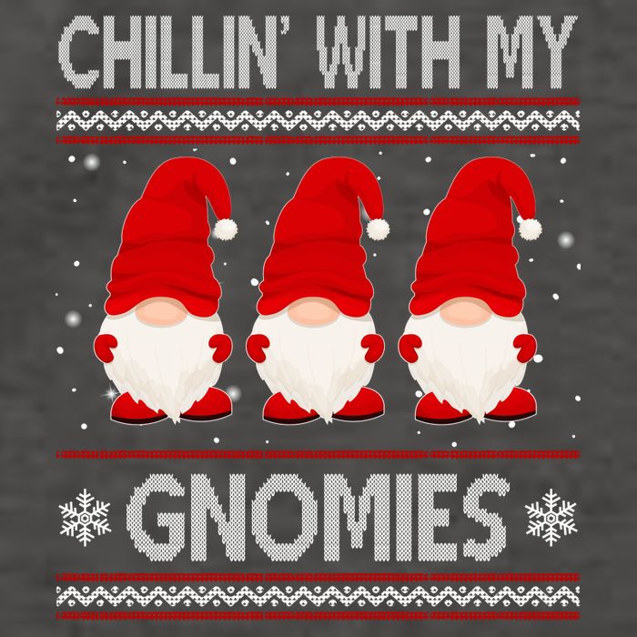 Chillin With My Gnomies Ugly Christmas Vector Backpack