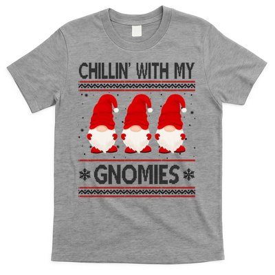 Chillin With My Gnomies Ugly Christmas T-Shirt