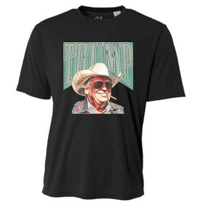 Cowboy Western Make America Great Trump Daddy Cooling Performance Crew T-Shirt