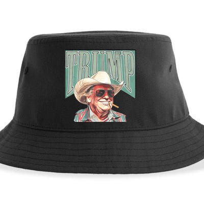 Cowboy Western Make America Great Trump Daddy Sustainable Bucket Hat